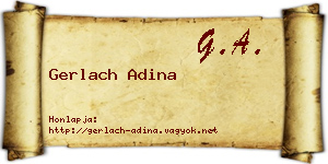 Gerlach Adina névjegykártya
